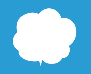 Cute Cartoon clouds Speech bubble