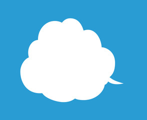 Cute Cartoon clouds Speech bubble