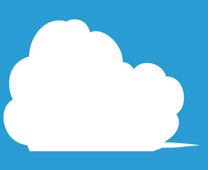 Cute Cartoon clouds Speech bubble
