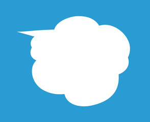 Cute Cartoon clouds Speech bubble