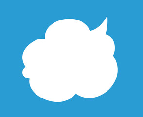 Cute Cartoon clouds Speech bubble