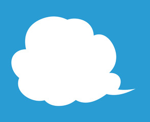 Cute Cartoon clouds Speech bubble
