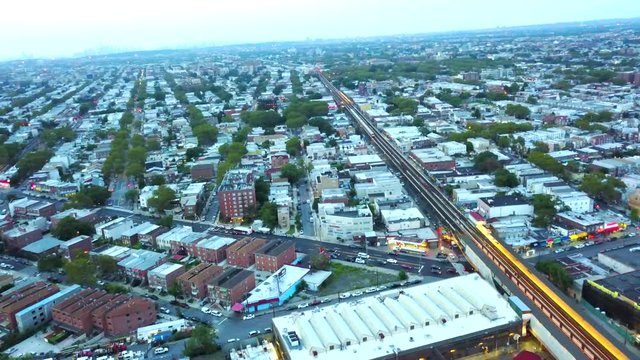 Orbit Shot of Brooklyn Near Coney Island