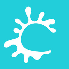 Milk circle badge and dairy labels with splashes and bolts. Milk badge with drop and splash for labels of package.