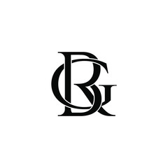 rgb letter original monogram logo design
