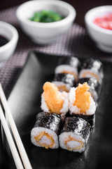 Sushi maki Soho Hosomaki with prawns, hot chilli