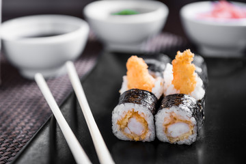 Sushi maki Soho Hosomaki with prawns, hot chilli