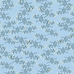 Winter branches seamless pattern. Vintage rustic with twig pattern.