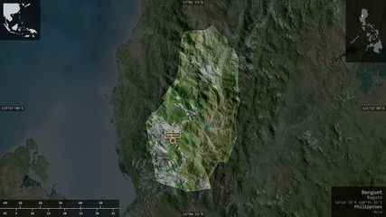Benguet, Philippines - composition. Satellite © Yarr65