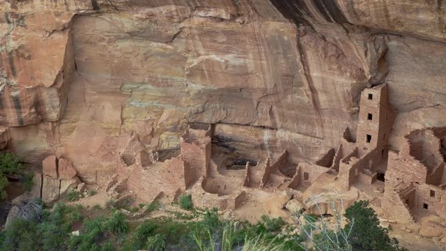 Mesa Verde National Park, New Mexico, USA. Archeological cliff dwelling heritage of the Ancestral Pueblo people who made it their home for over 700 years, from 600 to 1300 CE.  