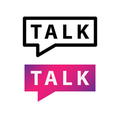 Talk vector icon logotype design template