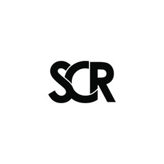 Obraz premium scr letter original monogram logo design