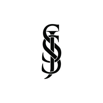 sjs letter original monogram logo design