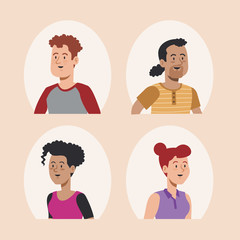 beauty women and men user design