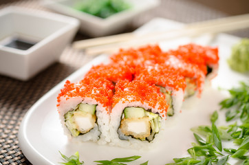 CHICKEN MAKI sushi rolls with chicken breast