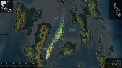 Cebu, Philippines - composition. Relief © Yarr65