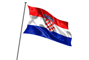 クロアチア　 国旗　ポール　アイコン