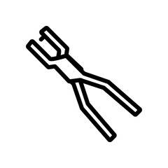 manual nippers for breaking paper icon vector. manual nippers for breaking paper sign. isolated contour symbol illustration