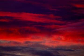 Fototapeta premium dramatic red sky at sunset