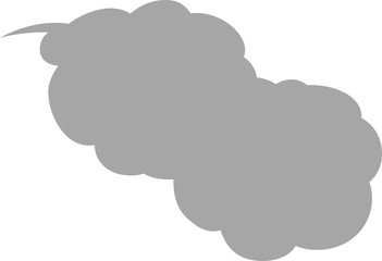 Cute cartoon Cloudy cloud speech bubble connected sideways