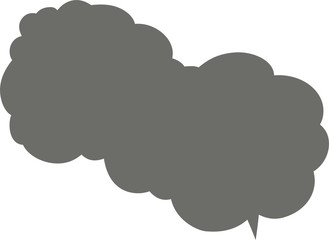 Cute cartoon Cloudy cloud speech bubble connected sideways