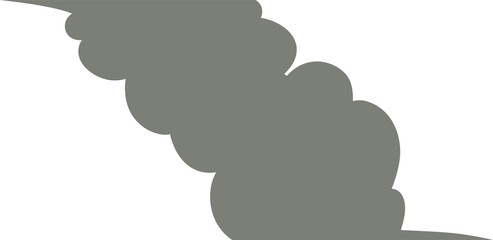 Cute cartoon Cloudy cloud speech bubble connected sideways