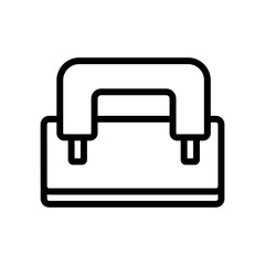 Fototapeta premium hole punch with holder icon vector. hole punch with holder sign. isolated contour symbol illustration