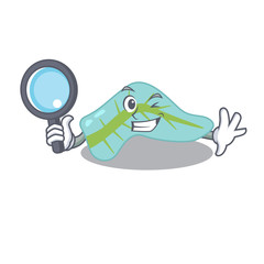 cartoon picture of pancreas Detective using tools