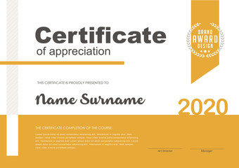 Certificate of Appreciation template.Trendy geometric design,diploma,Vector illustration.