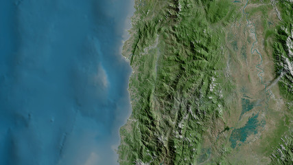 Ilocos Sur, Philippines - outlined. Satellite © Yarr65