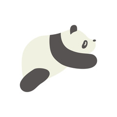 Cute Cartoon panda, Vector illustration panda on a white background. Drawing for children