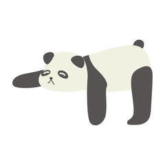 Cute Cartoon panda, Vector illustration panda on a white background. Drawing for children