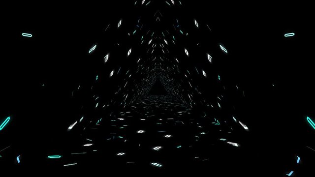 1s and 0s Programing Computer Code Technology in a Seamless Tunnel Loop - Big Data Systems