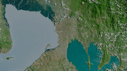 Metropolitan Manila, Philippines - outlined. Satellite © Yarr65