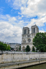 Fototapeta na wymiar Notre Dame and Seine river, Paris, France.