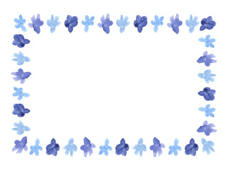 すみれ　フレーム　水彩