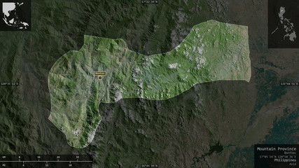 Mountain Province, Philippines - composition. Satellite