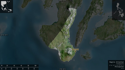 Negros Oriental, Philippines - composition. Satellite © Yarr65