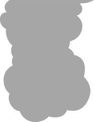 Vertically connected cute cartoon Cloudy cloud speech bubbles