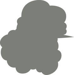 Vertically connected cute cartoon Cloudy cloud speech bubbles