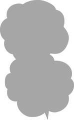 Vertically connected cute cartoon Cloudy cloud speech bubbles