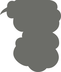 Vertically connected cute cartoon Cloudy cloud speech bubbles