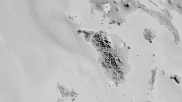 Occidental Mindoro, Philippines - outlined. Grayscale