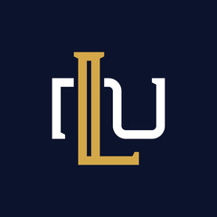 Initial Letter LN NL Monogram Logo Design
