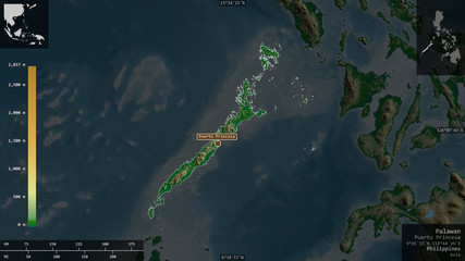 Palawan, Philippines - composition. Physical