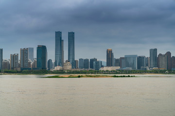 Fototapeta premium Urban Scenery of Nanchang New District,jiangxi,china