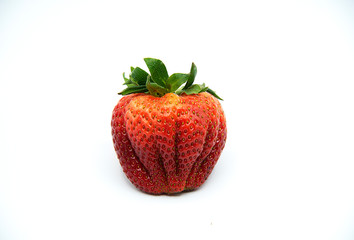 beautiful strawberries hight vitamin for healthy on a white background