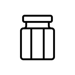 glass jar of spices with lid icon vector. glass jar of spices with lid sign. isolated contour symbol illustration