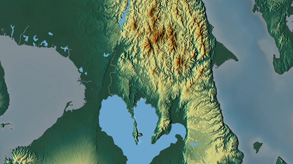 Rizal, Philippines - outlined. Relief © Yarr65