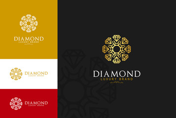 Fototapeta na wymiar luxury premium vector logo with golden ornament